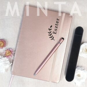 jegyzetfüzet névvel rozé színű exkluzív céges ajándékok